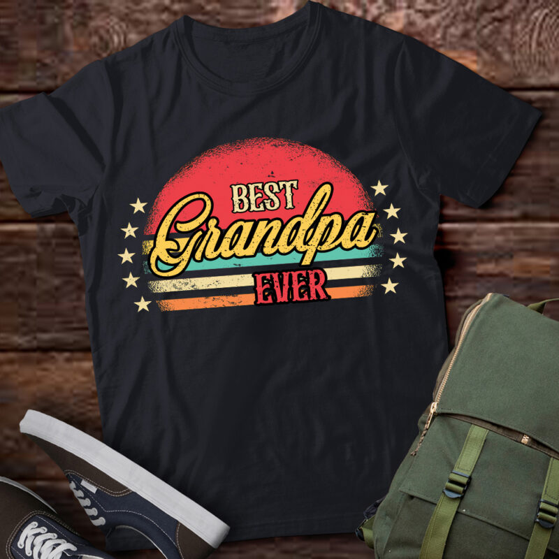 Best Grandpa Ever Father_s Day Grandpa Gifts Vintage Emblem T-Shirt ltsp