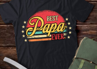 Best Papa Ever Father_s Day Papa Gifts Vintage Emblem T-Shirt ltsp