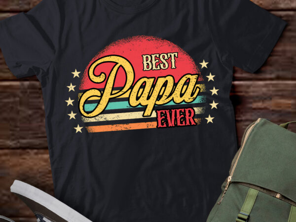 Best papa ever father_s day papa gifts vintage emblem t-shirt ltsp