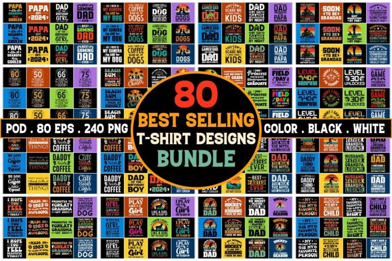 Best Selling T-Shirt Design Mega Bundle