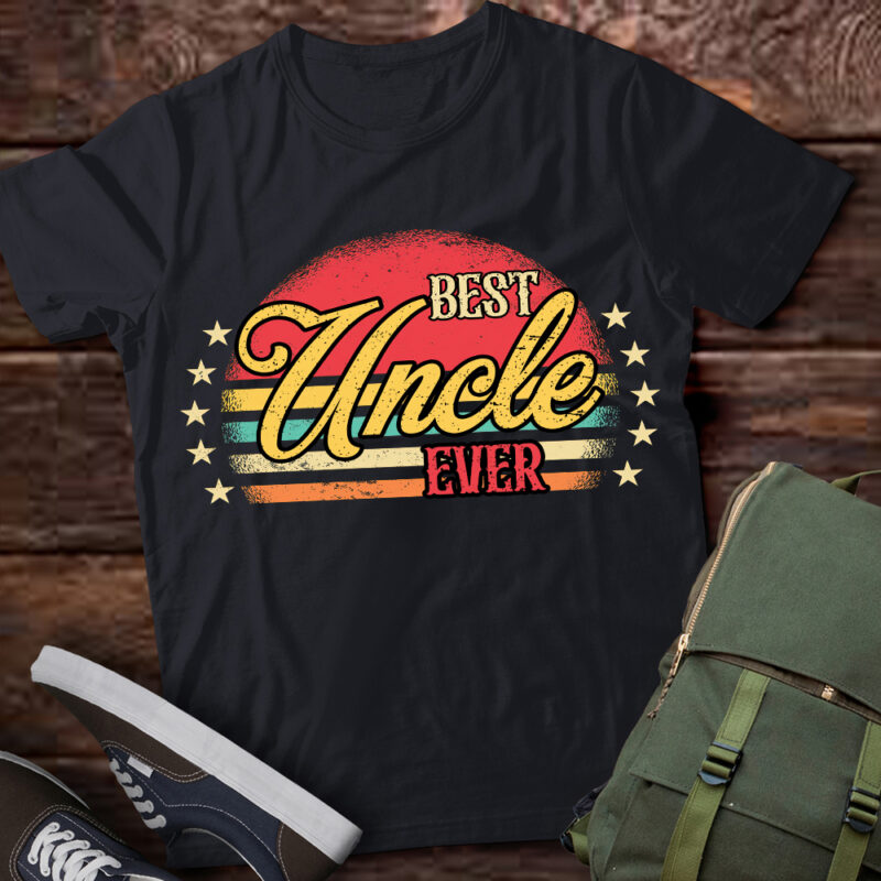 Best Uncle Ever Father_s Day Uncle Gifts Vintage Emblem T-Shirt ltsp