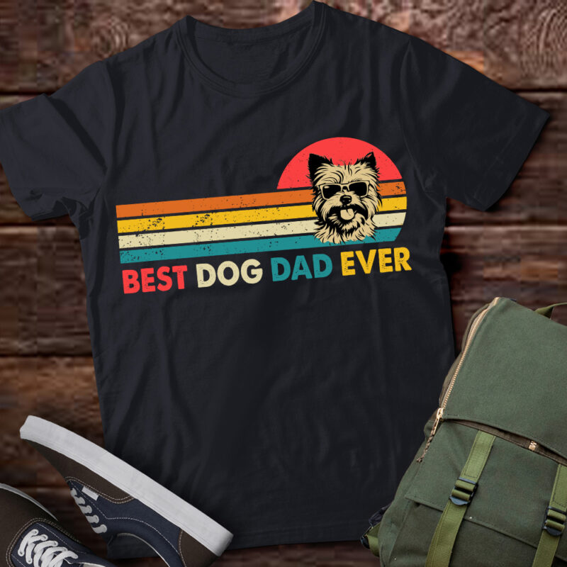 Best Yorkshire Dad Ever Father_s Day Gift dog Daddy For Men T-Shirt ltsp