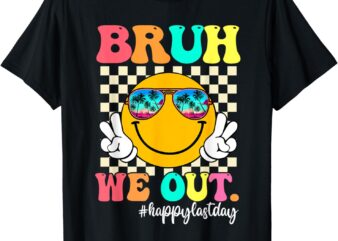 Bruh We Out Teachers Summer Retro Last Day Of School Teacher T-Shirt