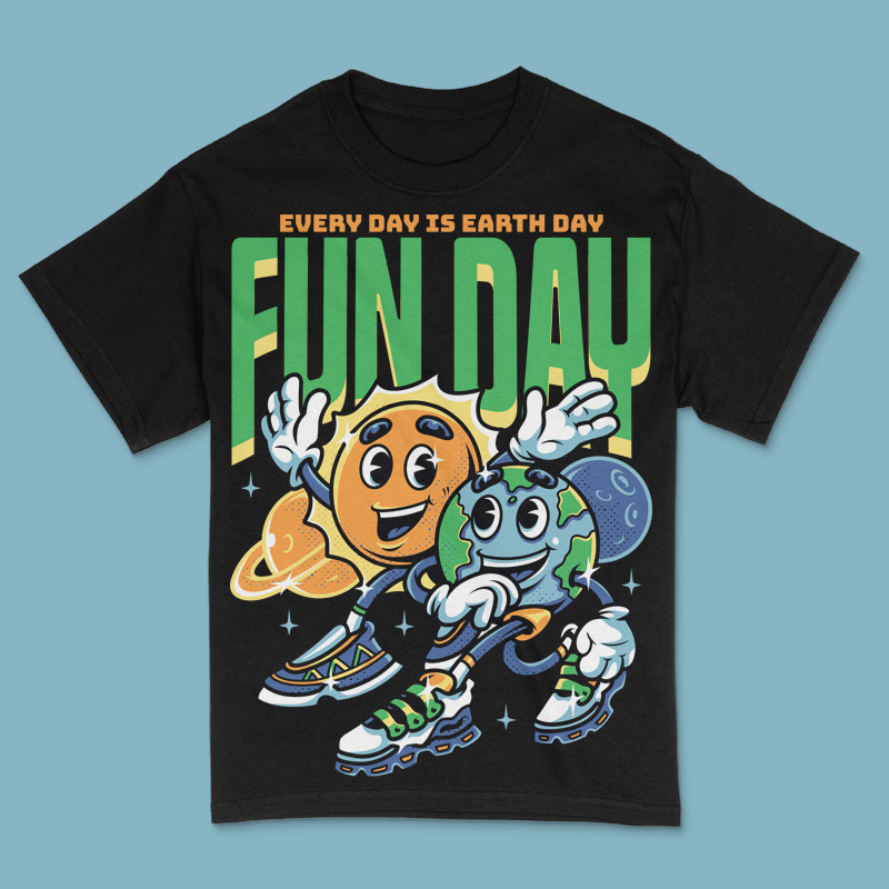 Fun Day T-Shirt Design Template