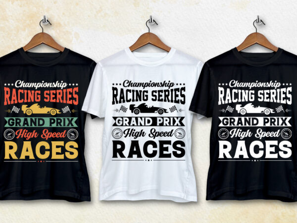 Championship racing series t-shirt design