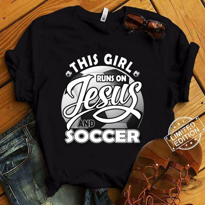 Christian Soccer Art For Girls Women Soccer Player T-Shirt ltsp