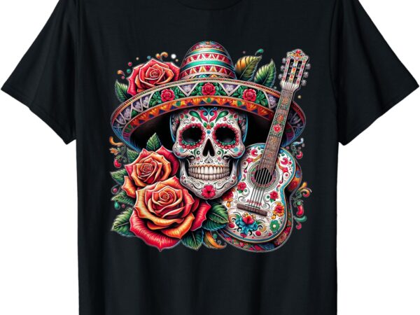 Cinco de mayo skull sombrero fiesta mexican skull men women t-shirt