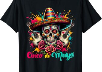 Cinco De Mayo Women Girl Kids Mexican Skull Fiesta 5 De Mayo T-Shirt