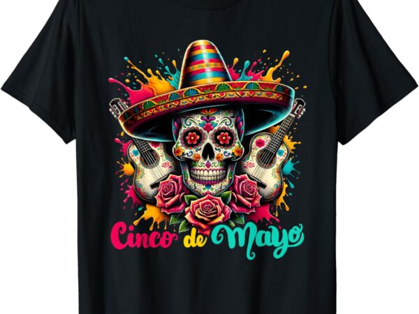 Cinco de mayo women girl kids mexican skull fiesta 5 de mayo t-shirt