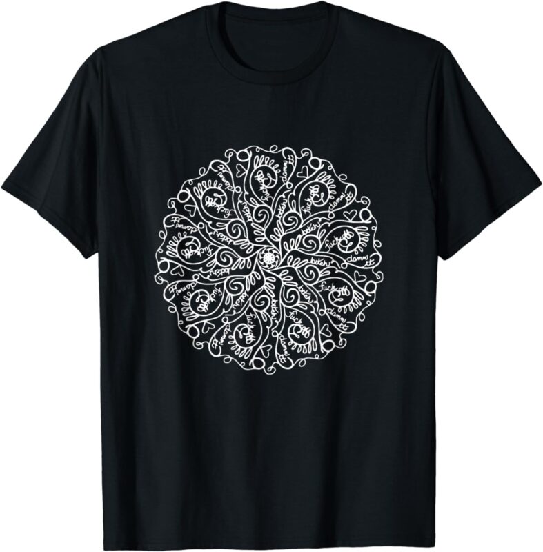 Curse Word Mandala Graphic Tees T Shirt for Women T-Shirt