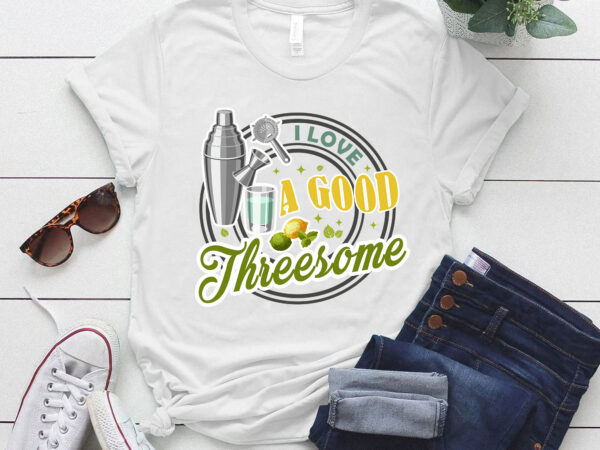 Cute salt lime tequila threesome bartender bar drink t-shirt ltsp