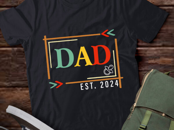 Dad est 2024 new dad gift for dad anniversary father men t-shirt pn