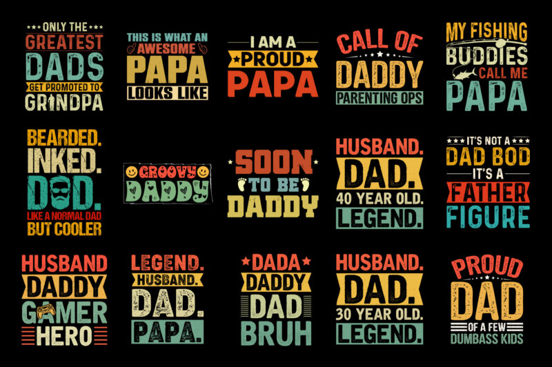 Dad Father’s Day T-Shirt Design Bundle