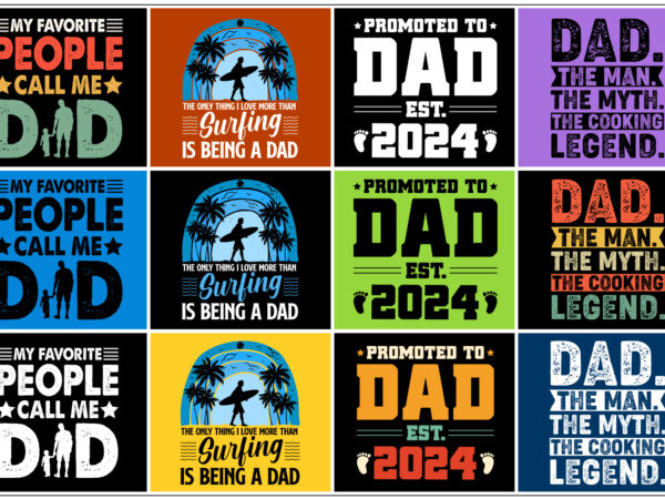 Dad father’s day t-shirt design bundle