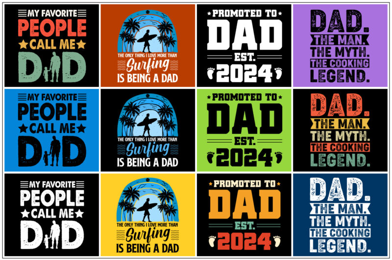 Dad Father’s Day T-Shirt Design Bundle