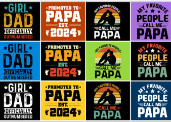 Dad Papa T-Shirt Design Bundle