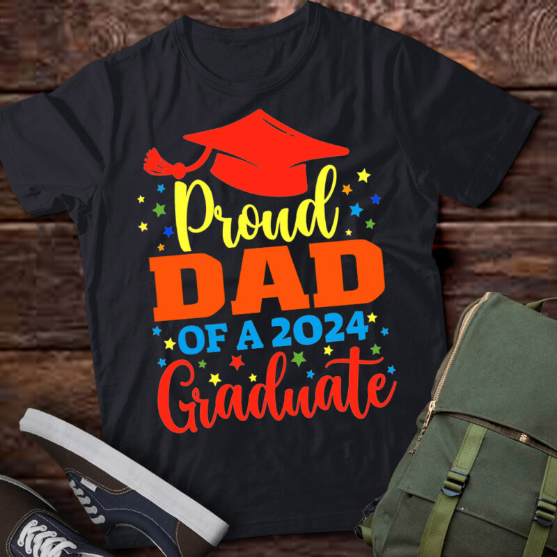 Dad Senior 2024 Proud Dad Of A Class Of 2024 Graduate T-Shirt