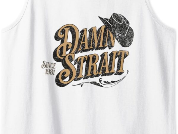 Damn strait since 1981 country music cowgirl western music tank top t shirt vector illustration