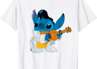 Disney Lilo & Stitch Iconic Elvis Stitch Ready To Play Logo T-Shirt