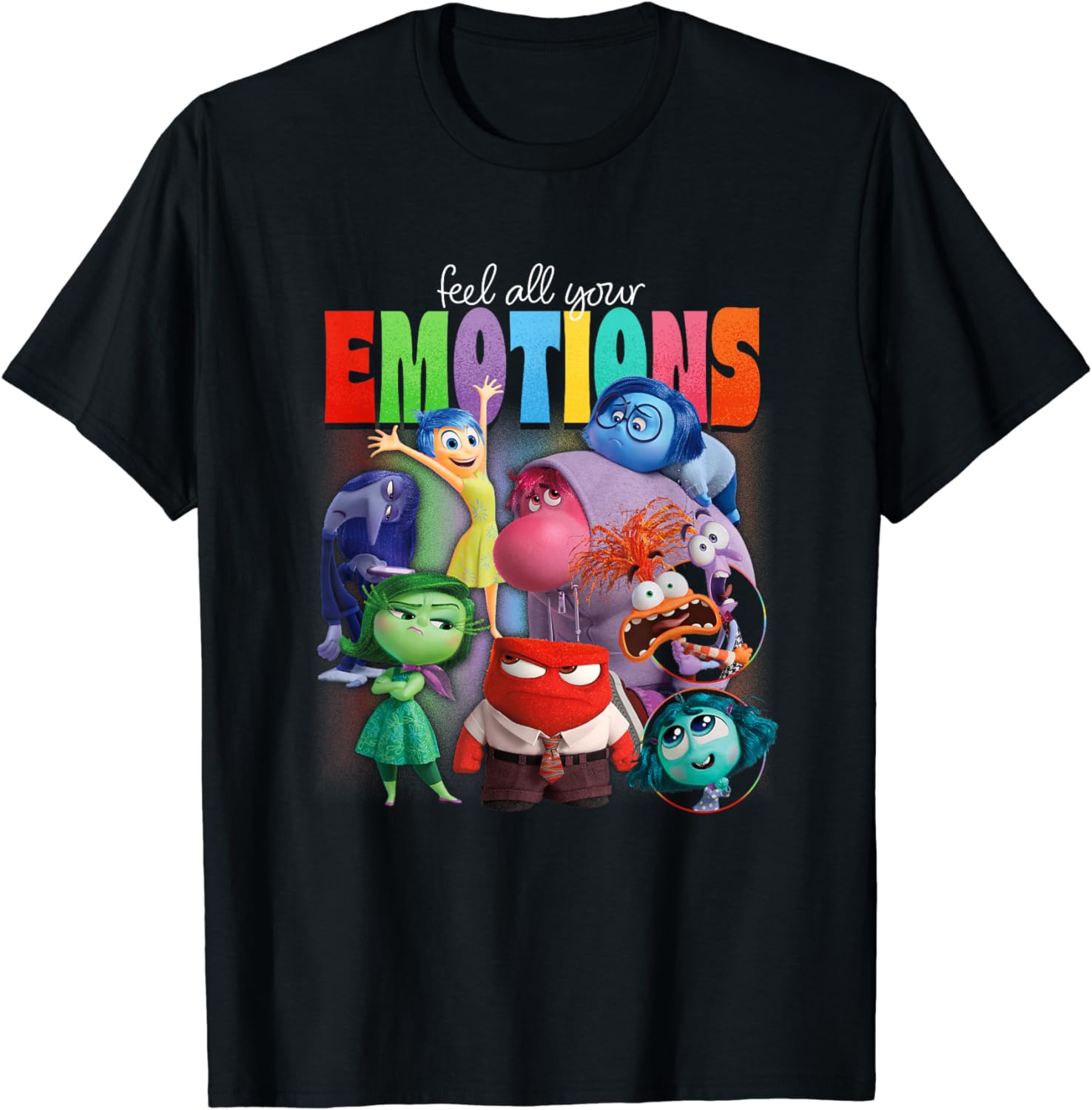 Disney Pixar Inside Out 2 Feel All Your Emotions Vintage T-Shirt - Buy ...