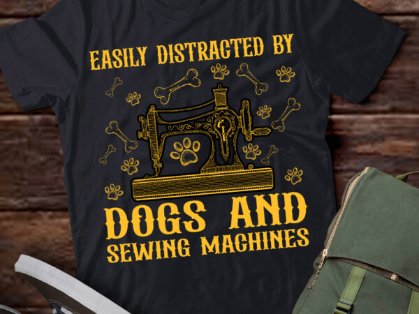Easily distracted by dogs and sewing machines t-shirt ltsp