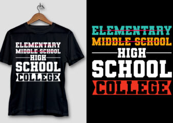 Elementary Middle School High School College T-Shirt Design