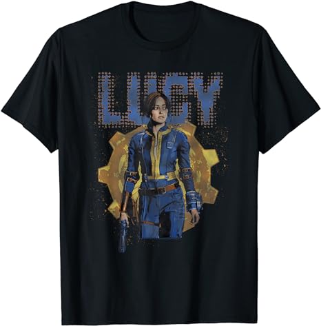 Fallout TV Series Lucy MacLean Halftone Vault 33 T-Shirt