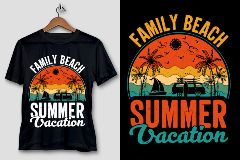 Family Beach Summer Vacation T-Shirt Design