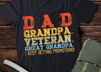 Fathers Day Dad Grandpa Veteran Great Grandpa from Grandkids T-Shirt ltsp
