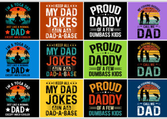 Father’s Day Dad T-Shirt Design Bundle
