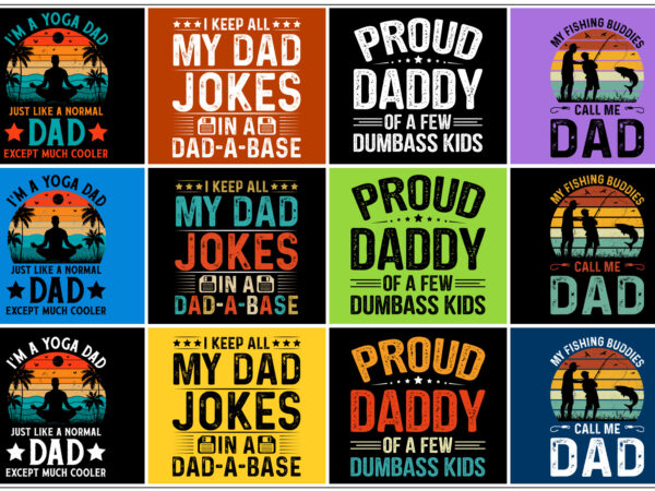 Father’s day dad t-shirt design bundle