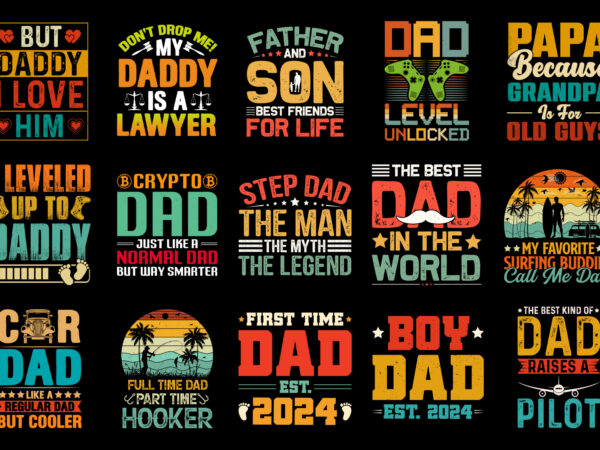 Father’s day t-shirt design bundle