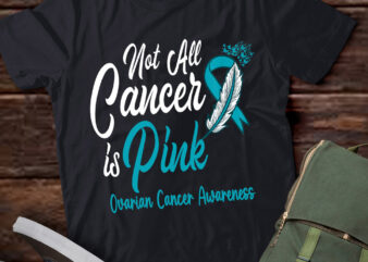 Feather Ribbon Butterfly Ovarian Cancer Awareness Shirt LTSP t shirt graphic design