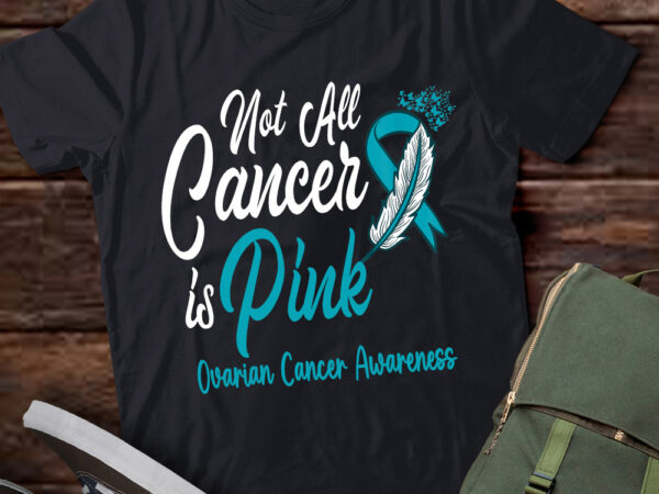 Feather ribbon butterfly ovarian cancer awareness shirt ltsp t shirt graphic design