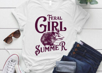 Feral Girl Summer Opossum Vintage T-Shirt ltsp