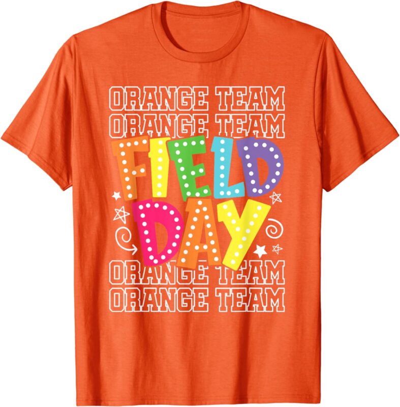 Field Day Orange Team Color War Camp Team Game Competition T-Shirt