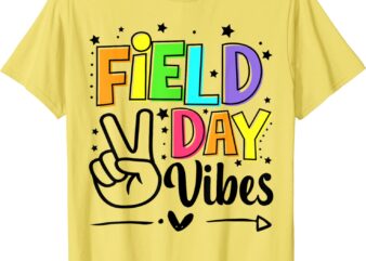 Field Day Vibes Funny For Teacher Kids Field Day 2024 Yellow T-Shirt