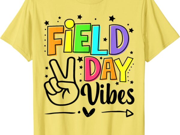 Field day vibes funny for teacher kids field day 2024 yellow t-shirt