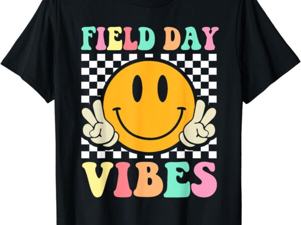 Field day vibes retro smile teacher kids field day 2024 t-shirt