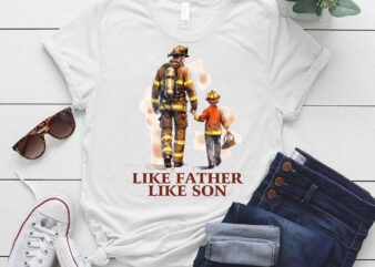 Firefighter Dad Fireman Father Son Father’s Day T-Shirt ltsp