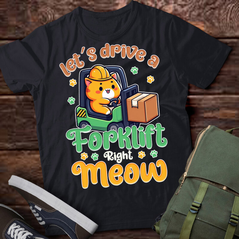 Forklift Operator Cats & Certified Forklift Driver T-Shirt ltsp