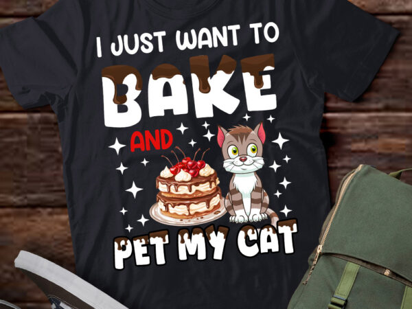 Funny cat baking design men women cake baker baking lover t-shirt ltsp