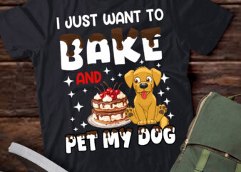 Funny dog Baking Design Men Women Cake Baker Baking Lover T-Shirt ltsp