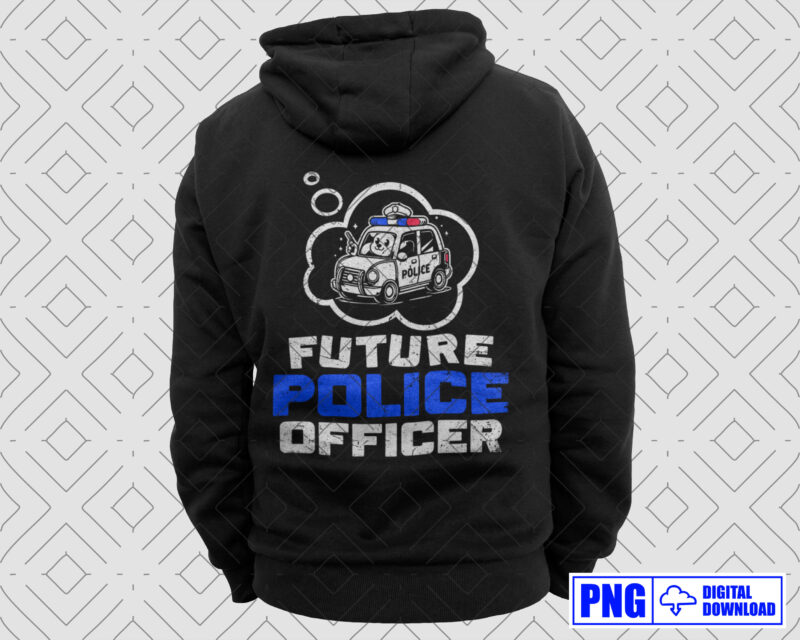 Future Police Officer Png, Thin Blue Line Police Tshirts, Police Sticker, Lazor Police, Police Apparel, Gift For Police Son, Fathers Day Png