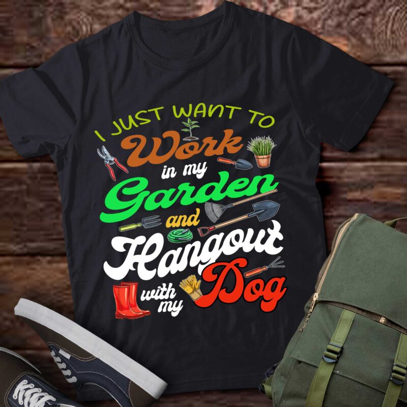 Gardening Dog Lover Gardener Garden Plants T-Shirt ltsp
