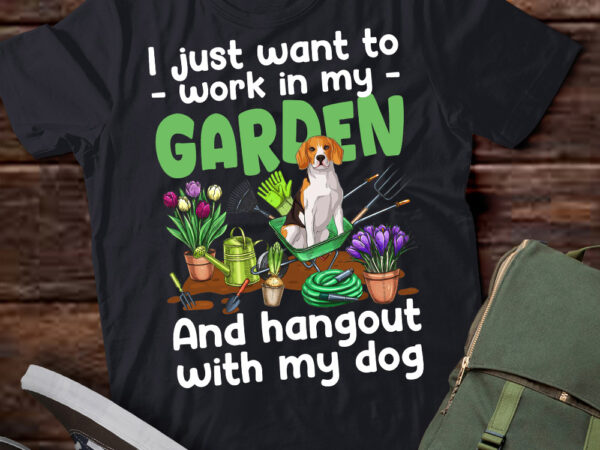 Gardening with my beagle dog plant lover florist gardener t-shirt ltsp