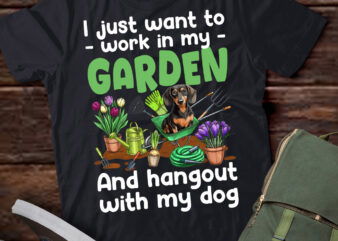Gardening With My Dachshund Dog Plant Lover Florist Gardener T-Shirt ltsp