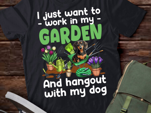 Gardening with my dachshund dog plant lover florist gardener t-shirt ltsp