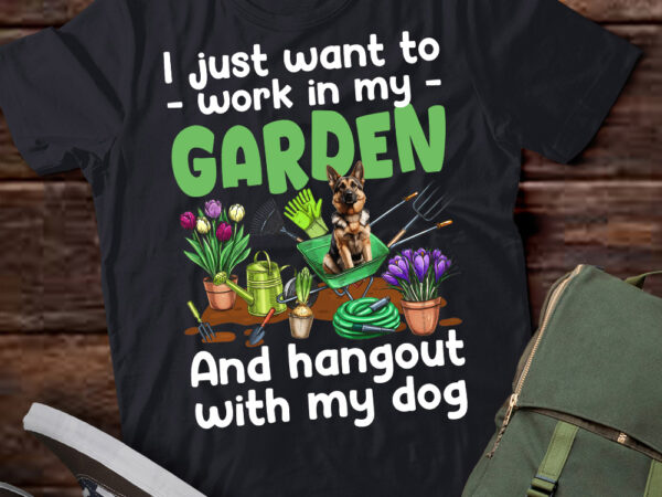 Gardening with my german shepherd dog plant lover florist gardener t-shirt ltsp