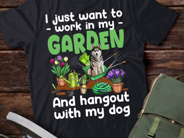 Gardening with my husky dog plant lover florist gardener t-shirt ltsp